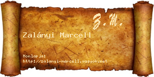 Zalányi Marcell névjegykártya